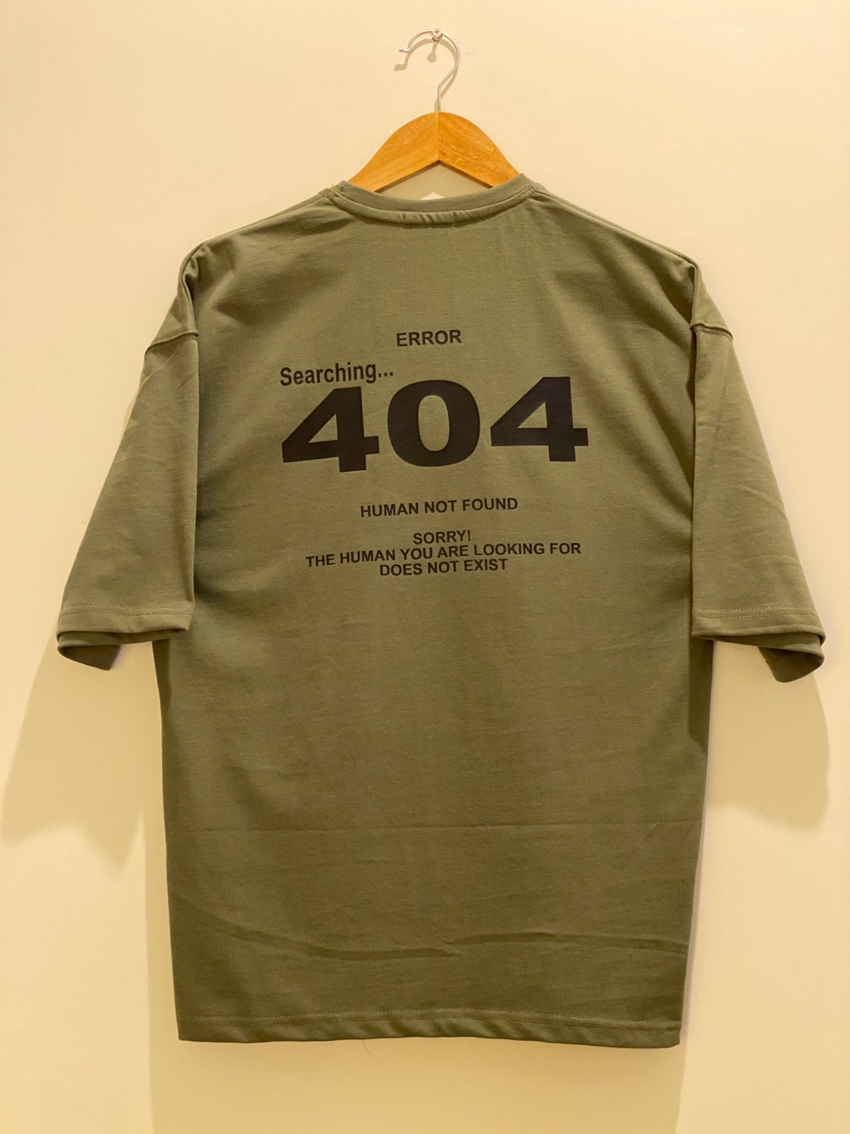 404 Oversize Olive-Green T-Shirt