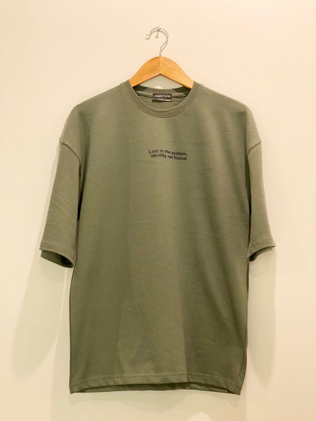 404 Oversize Olive-Green T-Shirt