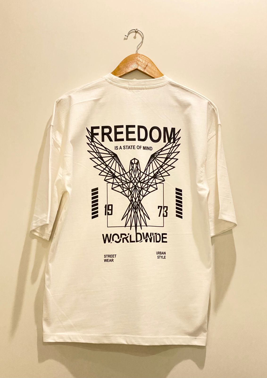 Freedom Oversize White T-Shirt