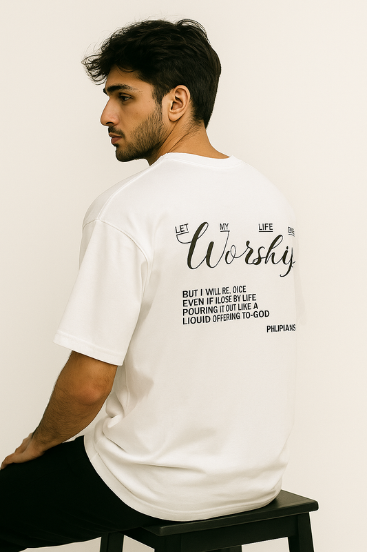 Worship Oversize White T-Shirt