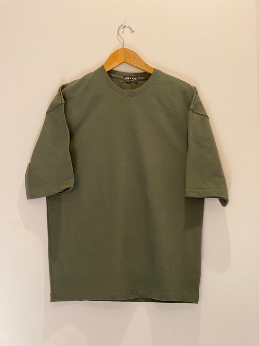 Basic Olive-Green Oversize T-Shirt